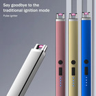 Usb Rechargeable Electric Arc Lighter     Windproof Flameless Plasma Ignition Blck