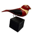 Vintage Folk Art Primitive Hand Carved Wood Bird Early 1900s Polychrome Paint