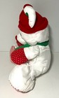 Vintage 1992 Fisher Price Christmas Puffalump Soft Stuffed Bear White