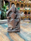 Collectible Fine Old Wooden Hand Carved Of Hindu s God Ganesha Figure 6x3