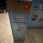 Graco Simple Sway Gray Baby Swing Soothing Side-to-side Motion Infant