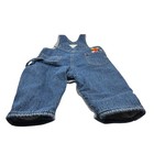 Oshkosh B gosh Baby Denim Overalls Embroidered Moose Weather Lined 3-6m Rustic