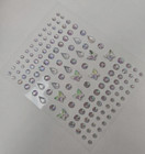 128pcs 3 4 5mm Ab Clear Round  Butterfly  Teardrop Stick On Rhinestone Gems