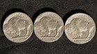 Buffalo Indian Head Nickel Lot  3  Coins With Full Dates - All Different Dates 