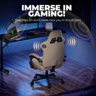 Kalevill Gaming Chair With Footrest And Bluetooth Speakers