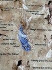 Vntg Sewing Fabric Springs Christian Amazing Grace Lyric Angel 1yx45  Cotton Tan