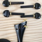 Ebony  Violin Parts Pegs curved Tailpiece chinrest  4 4 Violin Accessories