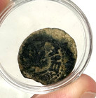 66 -70 Ad Judaea Jewish War Bronze Ae Prutah Amphora   Vine Coin  Scarcer Type