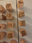 57 Wooden And Rubber Stamps Lot Mixed Styles Some School