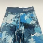 Nike Dry Fit Capri Leggings Girls L Blue Logo    36040