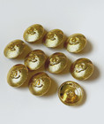 Stamped Lot Of 6 Designer Gold Button 23mm