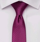 Handmade 100  Silk Slim Tie  royal Magenta  