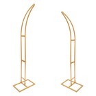 2pcs Metal Wedding Arch Backdrop Flower Stand Balloon Stand Party Event Decor
