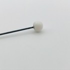 Antique Victorian Hatpin White Glass Bead Tip 5  Steel Stick Hair Accessory