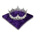 Purple Crushed Velvet Tiara Crown Handmade Display Pillow Support  5 5  - 8 5  