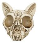 Paranormal Ouija Spirit Medium Cat Skull Ashtray Figurine Supernatural Occultist