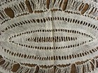 Vintage French Oval Bobbin Lace Linen Doilies Table Cover Handmade Doily Antique