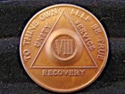 Alcoholics Anonymous Aa 8 Year Aa Back Bronze Medallion Token Coin Chip Sober 