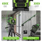 Huepar 3x360   Green Cross Line Bluetoothed Laser Level With Large Lcd Screen
