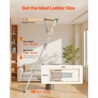 Attic Ladder 375lbs   170kg Capacity For 7 66 To 10 25 Ft Ceilings Aluminum