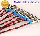 10pcs 6mm 1 4  Ac dc 12-24v Led Metal Indicator Light Waterproof Signal Lamp Pil