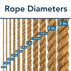 Manila Rope Natural Treated Decorative Deck Dock Rail Nautical Farm Craft Fitnes