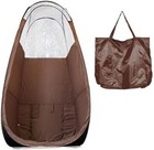Instant Brown Pop Up Tanning Tent - Stain Resistant With Easy Access Opening