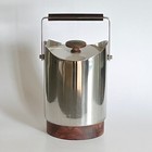 Vtg Mcm Danish Ekco Eterna Stainless Steel   Rosewood Ice Bucket Marion Weeber