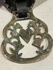 Brass Horse Medallion Vintage Two Facing Roosters Or Cockerels B1