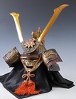 Old Vintage Japanese Samurai Helmet -yoshitsune Kabuto- With A Mask Tsushima