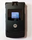 Motorola Razr V3 Black At t Flip Cell Phone