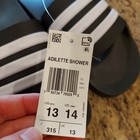 Adidas Adilette Cloudfoam Shower Slides - Core Black   Cloud White Nwt Men s 13