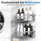 Shower Caddy 2 Pack  Adhesive Shower Organizer For Home Decor   Kitchen Storage 