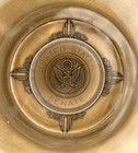 United States Senate Coin trinket dish Metal Spin Craft Glass Over Brass Read