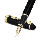 X450 Black Blue Red Shining Body Fountain Ink Pen With Medium Nib Gift