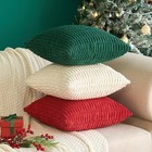 Miulee Corduroy Decorative Throw Pillow Covers 18x18 Cream White Pack Of 2  