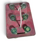 Vintage Coca-cola Fiberboard 6 Bottle Carrier With Embossed Bottles