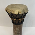 Vintage African Handheld Drum Handmade Music Instrument Tambour Djemb   12   