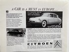 1957 Citroen Ds19 And Panhard Print Ad Car Is A Must In Europe