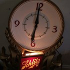 1979 Schlitz Beer Advertising Wall Clock     Lighted Bar Sign With Cord Vtg