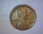 1946 Lincoln Cent  Defective Planchet    crack Peeled Lamination     us Error Coin