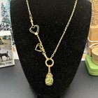 Vintage Gold Filled Pocket Watch Chain Necklace   Fob  Heart Key Enhancer   More