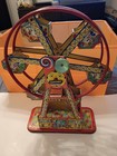J  Chein Tin Litho Hercules Ferris Wheel Wind-up Toy Vintage Working Condition