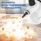 Steam Cleaner  Pressurized Handheld 13pcs Standard Size  Black white