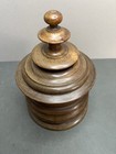 Vintage  Antique Turned Wood Tobacco Jar  Dutch Treen