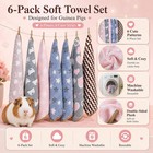 6 Pack Guinea Pig Fleece Liners 7 9x7 9  Washable Cage Bedding Pads Small Animal
