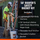 50    Roofer s Safety Bucket Kit     Warthog Pass-thru Safety Harness  Reusable Roof