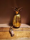 Pineapple Wine Glass  W wine Bottle Cork  Brass Pineapple Co W p 9 5  Vintage 