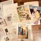 Vintage   Antique Book Pages Ephemera Lot 100  Items