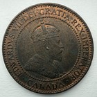 1907 H Canadian Bronze Large Cent Au  Details Nice Coin King Edward
